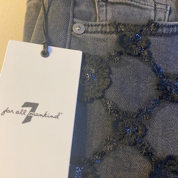 LUXE VINTAGE HIGH WAIST SLIM KICK JEANS sequins - Picture 9 of 13